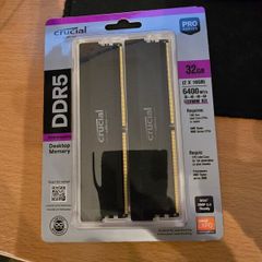 Crucial Pro Ddr5 Ram 32gb Kit (2x16gb) 6400mhz Cl38,