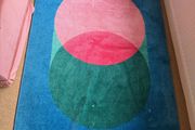 Colourful indoor rug, 133x160cm