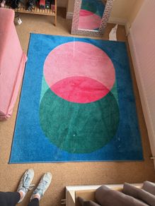 Colourful indoor rug, 133x160cm