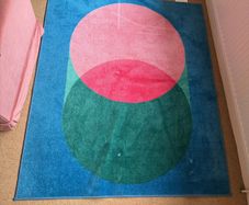 Colourful indoor rug, 133x160cm