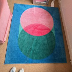 Colourful indoor rug, 133x160cm