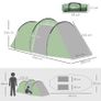 Three-Man, Two-Room Tent - Green Image 3