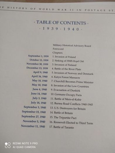 The History of World War II in the postage stamps