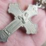 Vintage Cross Saint Anthony of Padua Saint Francis of Assisi Double Sided Italy (chain46cm - Cross 6cm) Image 3