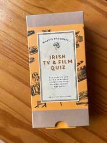 Irish TV and film quiz cards