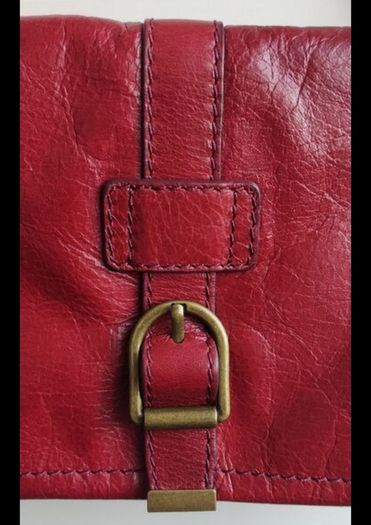 Marks & Spencer Vibrant Red Leather Crossbody bag