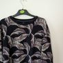 Bershka Black Leaf Print Jumper Image 2
