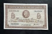 1972 Provincial Bank of Ireland 5 Pound Banknote
