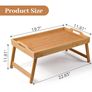Brand New KKTONER Bed Tray Serving Tray Breakfast Tray Bamboo with Folding Feet Bedside Table Image 3