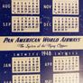 Pan American World Airways Airline Pocket Calendar 1947-1948  rare find Image 3