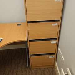 beech 4 drawer Lockable filling cabinet