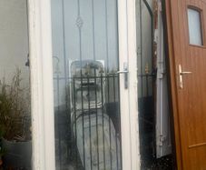 pvc double glazed door and windows cream