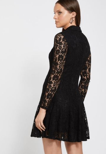 Black Savida Lace Mini Dress