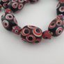 Antique Venetian Style Eyes Glass Big Beads Necklace Image 6