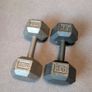 Pair of solid case iron dumbbells Image 4