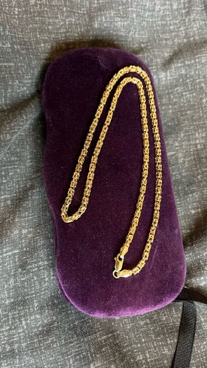 Silver 22gr gold plated chain men