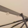 Hanging Parasol with LED Lighting 300 cm Sand Metal Pole Image 3
