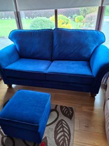 Sofa, 2 armchairs and foot stool