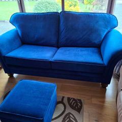 Sofa, 2 armchairs and foot stool