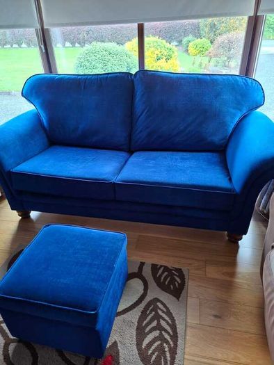 Sofa, 2 armchairs and foot stool