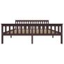 Bed Frame Dark Brown Solid Pinewood 180x200 cm Image 3