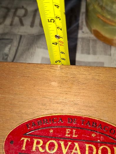 Old Empty Wooden Cigar Box for El Trovador Cigars Made In Jamaica, Postage Available or Collection,