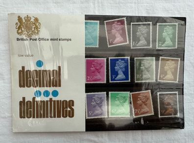 British stamps Issued in 1971 - decimal definitions pack