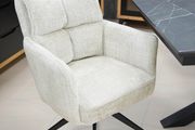 Cremona Swivel Armchair Light Grey Chenille 360