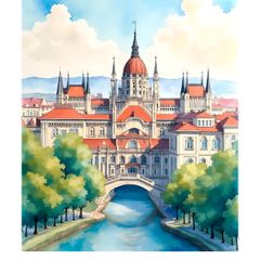 Budapest Wall Art Print, Travel Art Poster