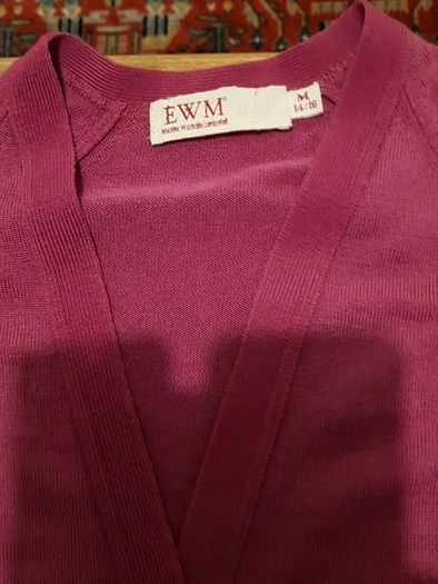V Neck Raglan Sleeve Cardigan, Vintage, Size 14/16