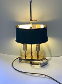Vintage French Bouillotte Table Lamp Brass