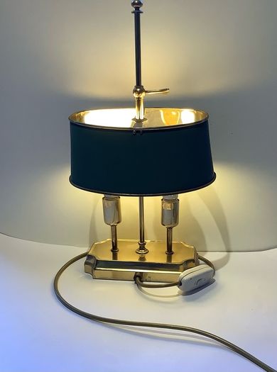 Vintage French Bouillotte Table Lamp Brass