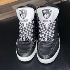 Adidas Originals Brooklyn Nets High Top Trainers Black White EU 41.5/UK 7.5(Fits 8)