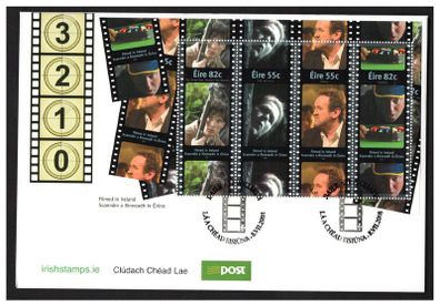 2008 Ireland Filmed in Ireland Commemorative Stamp Miniature Sheet An Post First Day Cover (FDC)