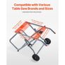 Portable Table Saw Stand, 159 kg/350 lbs Load Capacity, Rolling Foldable Table Saw Table with 203 mm/8 inches Rubber Wheels, Heavy Duty Construction Image 3
