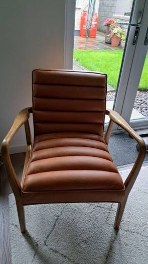 Caseys Mariana Armchair - Tan Leather x 2