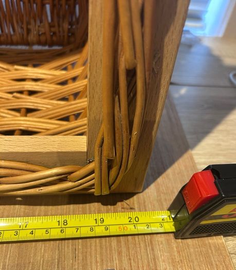 Vintage Wicker Pull-out Basket & Runners