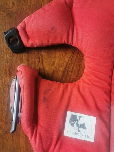 Red Baby Bjorn carrier