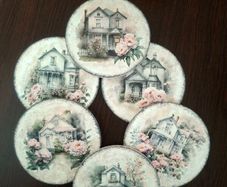 Set of 6 Wooden Coasters in a Box
