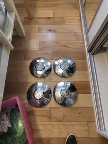 VW beetle campervan chrome hub caps