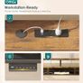 120 x 54cm Electric Standing Desk - Height Adjustable - 3 Drawers & Charging Station - Rustic Brown Image 6