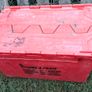 Heavy Duty Plastic Moving Box Storage Crate Container Red Industrial Heavy-Duty Tote Locker Bin Packing Box Image 2