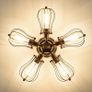 Vintage Ceiling Lights Adjustable Socket Retro Chandeliers Metal Wire Cage Lamp Semi-Flush Mount Rustic Ceiling Light Indoor Home Industrial Lighting Fixture (FREE POSTAGE) Image 3