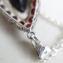Vintage  Natural Garnet and Sterling Silver 925 Pendant , Necklace length 10" - 8,4g Image 5