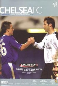 2004 Chelsea v West Ham United - Carling Cup Programme