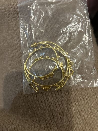 hoop charm earrings