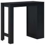 Bar Table with Shelf Black 110x50x103 cm Image 3