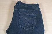womens Calvin Klein dark blue navy denim jeans Size 32/14  W 34 L 27