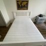 IKEA HEMNES Bed frame with mattress, white stain Valevag medium firm, Standard King Image 4