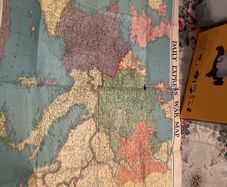 Daily Express WAR MAP OF EUROPE. Daily Express Publications. fold out colour map. wear to edges and  Daily Express WAR MAP OF EUROPE. Daily Express Publications. fold out colour map. wear to edges and torn on folds.
